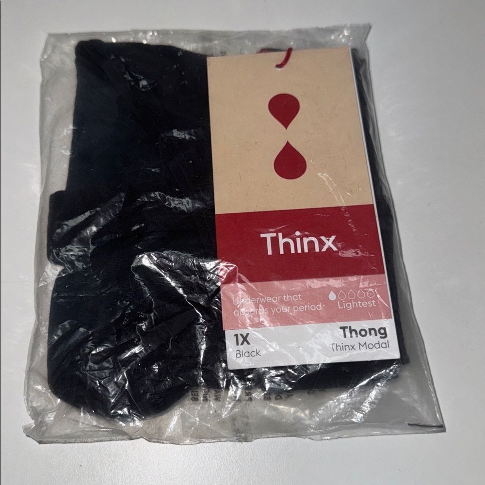 🔥Thinx Modal Black Underwear Sz 1X New